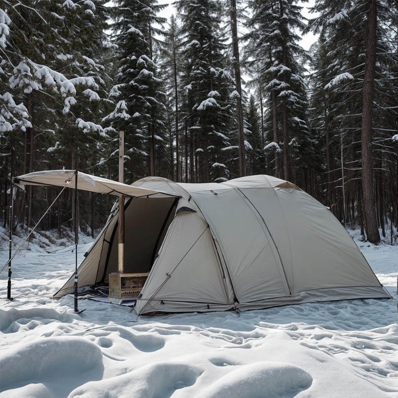 屋外耐火ホットテント 2人用 防水拡張ドームテント スノース - Grow Tent 4X4 のレビューと価格